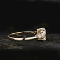 thumbnail image 4 of Cora Jewellery 1.35CT Oval Moissanite Solitaire Engagement Ring For Women, 18K Yellow Gold, 4 of 6