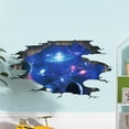 thumbnail image 2 of GFDYREE Amaonm Creative 3D Blue Cosmic Galaxy Wall Decals Removable PVC Magic 3D Milky Way Outer Space Planet Window Wall Stickers Murals Wallpaper Decor for Home Walls Floor Ceiling Boys Ro, 2 of 6