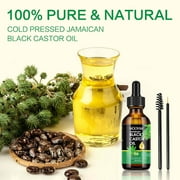 Mooyam 2 Pack Jamaican Black Castor Oil,Natural Massage Oil for Hair,Skin,Nail,Eyebrows and Eyelashes,Suitable for All Hair & Skin Type,4oz