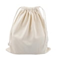 thumbnail image 2 of Bolsas grandes de lona lisas con cordón de 25 x 30 cm, para viaje, para zapatos y juguetes. Beige, 2 of 9