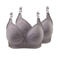 thumbnail image 2 of Sokhug 2PC Deep Cup Print Bras Wide Band Back Smoothing Bras for Women Push Up Hide Back Fat Full Coverage Breathable Bras, 2 of 5