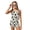Black Beige Paw, variant on Girls Two Piece Tankini Bathing Suit with Chest Pad, Crewneck Sleeveless Summer Swimwear, Modest Rash Guard Set Swimsuit for Teen 14-15 Years, Leopard Fur Print