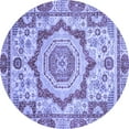 thumbnail image 1 of Ahgly Company Indoor Round Abstract Blue Modern Area Rugs, 3' Round, 1 of 4
