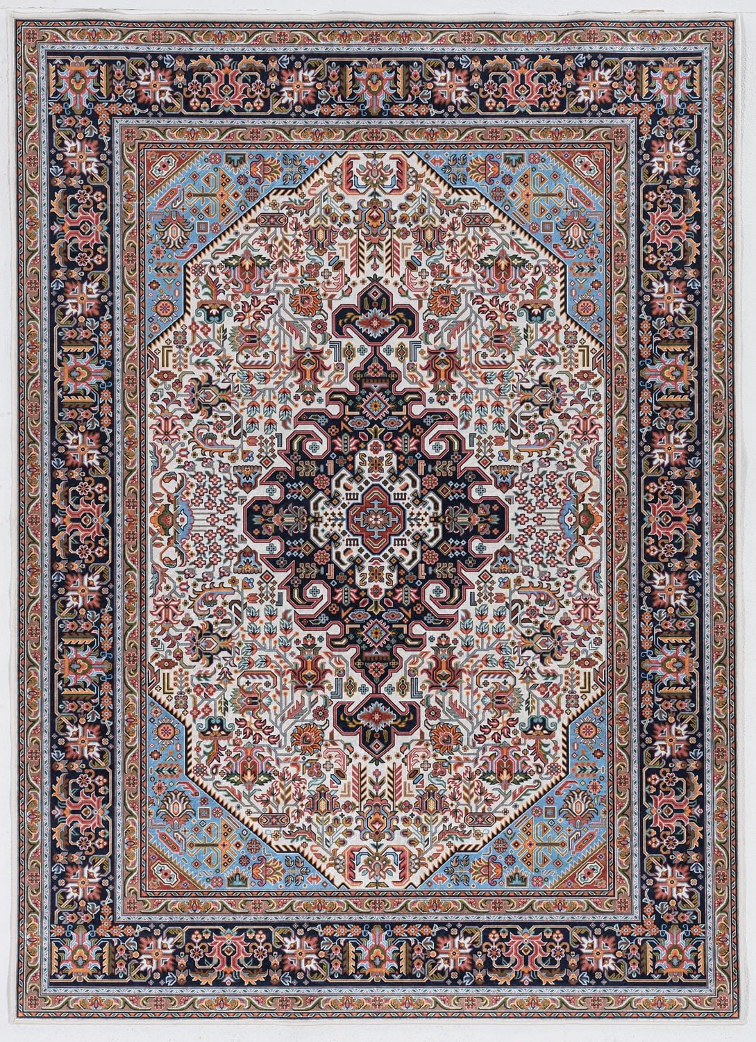 Emerald Martin Red & Navy 6'7" x 9'7" Area Rug