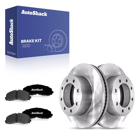 AutoShack Front Brake Rotors & Premium Pads for Ford, F-250 Super Duty 2013-2022 F-350 Super Duty 2013-2022, 4WD V8 6.2L 6.7L 7.3L - 14.29" (363 mm), 8-Lug