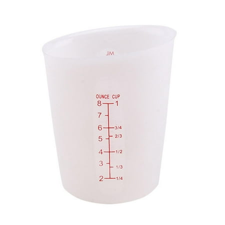

Hloma 250/500ML Measuring Cup Heat Resistant Clear Double Scales Round Mouth Beveled Edge Baking Measuring Cup Kitchen Gadget