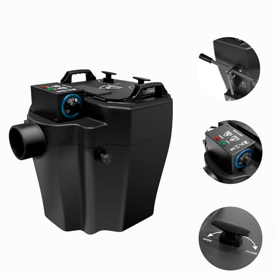 6000W Dry Ice Fog Machine  , 22*21*24.4in, Low Lying Fog Machine , Suitable for Stage, DJ Events, Low-Profile Design for Creating Atmospheric Effects, Black