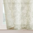 thumbnail image 2 of Kitchen Curtains Tier Curtains Linen Curtains Farmhouse Floral Green Kitchen Cafe Curtains 24 Inch Length Small Rustic Country Curtains Rod Pocket Kitchen Curtain Set 2 Panels Green on Beige, 2 of 6