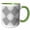 Green/White, variant on 3drose, Seamless Abstract Monochrome Geometrical Dot Pattern Background Design, 11oz Magic Transforming Mug