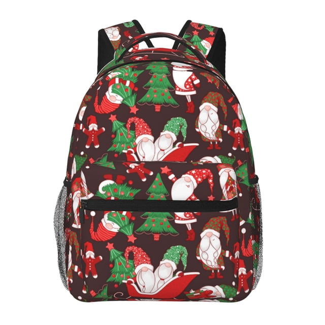 Disketp Merry Christmas1 Mochila Estampada para Hombre y Mujer – Mochila Ligera Clásica con Múltiples Bolsillos para Universidad, Trabajo y Viajes-One Size