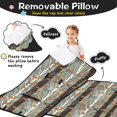 thumbnail image 3 of Camo and Oak Grey Pattern Teens Toddler Nap Mat with Pillow, Sleeping Mat Bag for Preschool Daycare 59"x22", 3 of 6