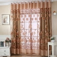 thumbnail image 3 of Flower Tulle Door Window Curtain Drape Panel Sheer Scarf Valances Curtain, 1 Panel, 3 of 5