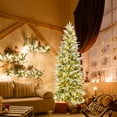 thumbnail image 2 of Harmijoy 6 FT Flocked Christmas Tree w/671 PE PVC Branch Tips 280 Warm White LED Lights, 2 of 8