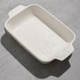 thumbnail image 4 of Creative Stone Pattern Double Ear Plate Microwave Plate Ceramic Household Electric Oven Baking Dish Baking Bowl, 4 of 6