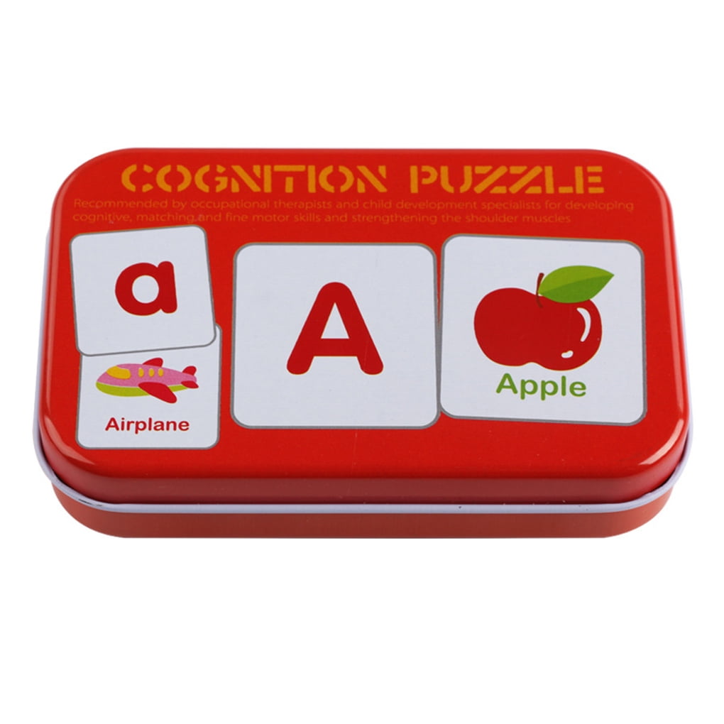 Kind Kind Lernen Englisch Match Puzzle Montessori Cognitive Card Education Toy 