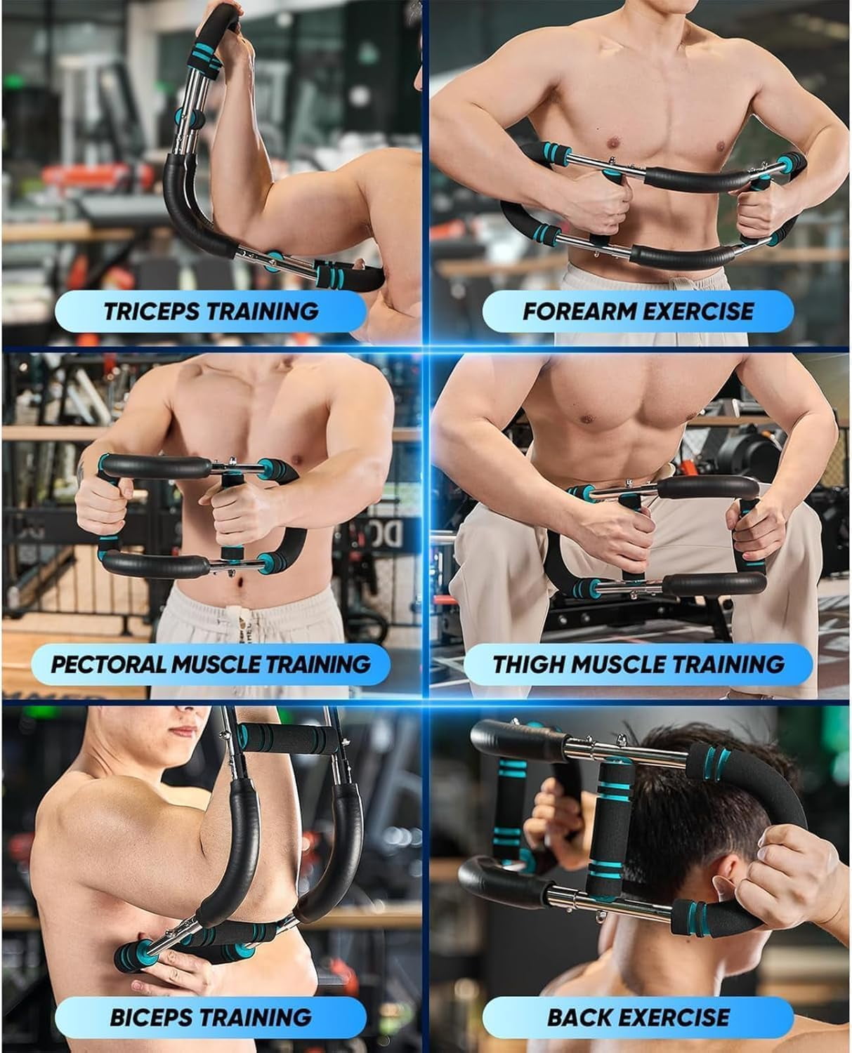 Saker Twister Arm Trainer, 40-100lb Adjustable Chest Workout Equipment, Arm Trainer, Twister Arm Trainer, Portable Power Twister Bar, Detachable Design Fitness Anywhere