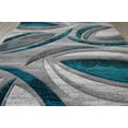 thumbnail image 5 of Premium Hand Carved Abstract Modern Rug Contemporary Colorful Thick Carpet Design 1070 (5'2"x7'5",Turquoise), 5 of 6