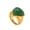 Gold Green Stone Small, variant on Women's Stainless Steel Big Heart Gemstone Statement Ring Hip Hop Titanium Casting Bands Gold White Stone Large Size 11