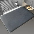 thumbnail image 4 of Velvet Floor Mat, Bathroom Rug, Coral Fleece Material, Water Absorbing, Non-slip Grip, for Living Room, Bedroom, and Entrance, 15.5x23.5 Inches, Gray, by FAJHHA, 4 of 8