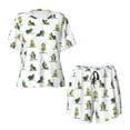 thumbnail image 4 of Picia Cute Avocado Yoga Pajamas Sets for Women Soft Short-Sleeved Pjs with Lounge Shorts Two Piece Sleepwear-4X-Large, 4 of 9