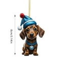 Apartment Essentials,2D Acrylic Christmas Dog Christmas Tree Ornament