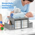 thumbnail image 4 of 2In1 Baby Diaper Caddy & 3-Tier Rolling Diaper Cart, Caddy Organizer Cart with Dividers, Mobile Metal Bedside Carts for Baby Essentials, Rolling Carts for Newborn Nursery with Wheels, Large Capacity, 4 of 14