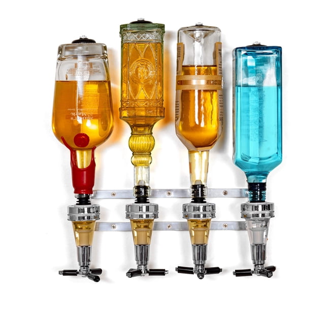Dispensador de licor Wyndham House de 4 botellas montado en la pared