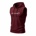 thumbnail image 2 of Kalauyu Sleeveless Hooded Workout Tank Tops for Men Graphic Print Casual Summer Athletic Loungewear Vests Tops, 2 of 5