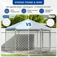 DAKITO 9.3x9.3x8.2 FT Large Dog Kennel Outside with Roof,Outdoor Dog
