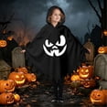 thumbnail image 5 of KHONTS Ghost Face Poncho for Toddler Kids Hooded Cloak Halloween Performance Clothes Spooky Capes 10-Black M, 5 of 7