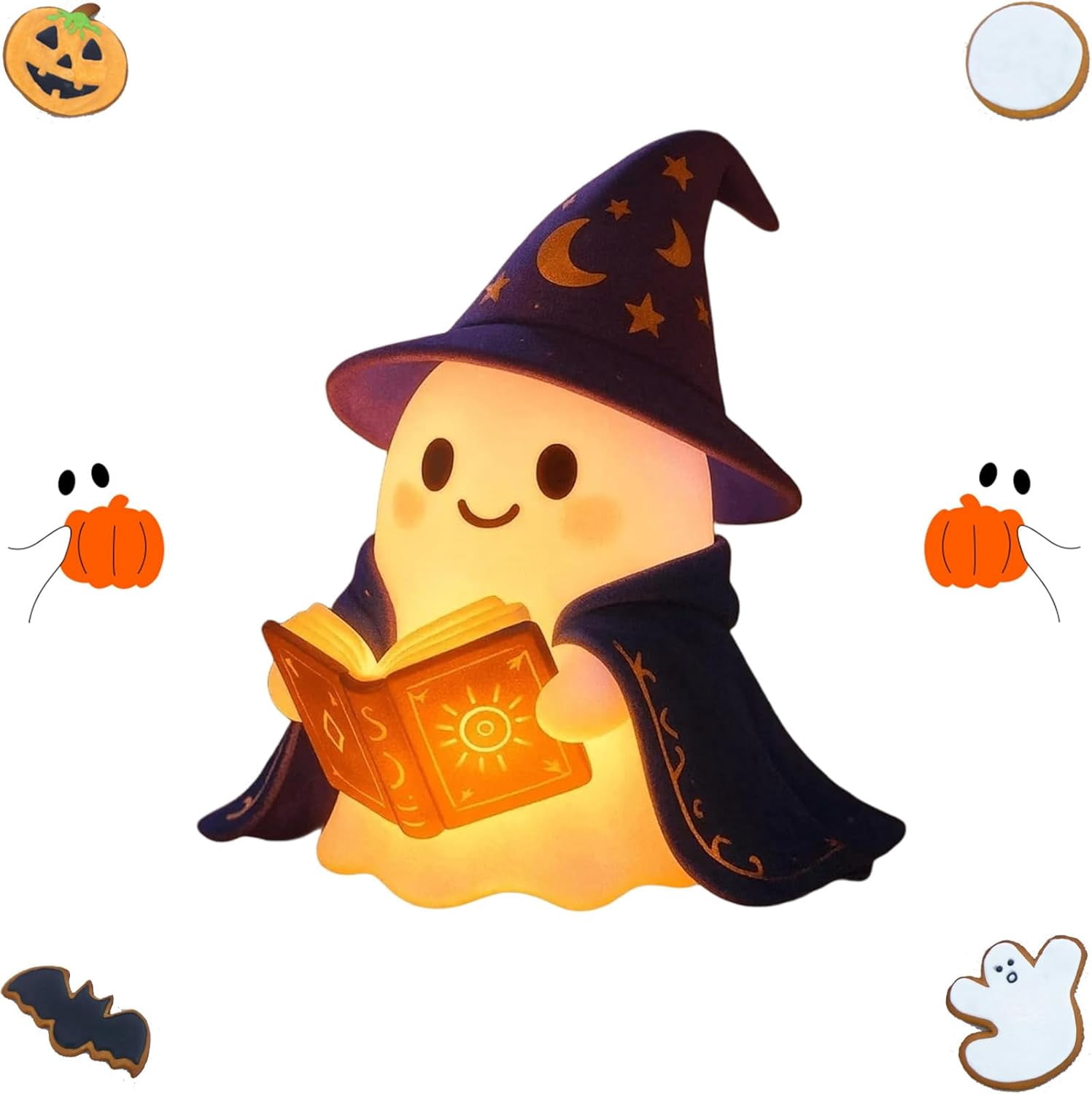 YZEGDCH Halloween Lights Halloween Cute Ghost Night Lights Halloween Kids-Touch LED,Dimmable,Nursery/Bedside/Bedroom Lights - Gift for Boys&Girls&Baby&Toddler