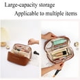 thumbnail image 6 of Travel Makeup Bag,Large Capacity Portable Toiletry Bag for Women Gift Waterproof PU Leather Cosmetic Pouch, 6 of 9