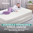 thumbnail image 5 of Bestway Tritech 20" Queen Air Mattress, Queen Size Airbed with Built-in AC Pump, Warm Gray, 5 of 10