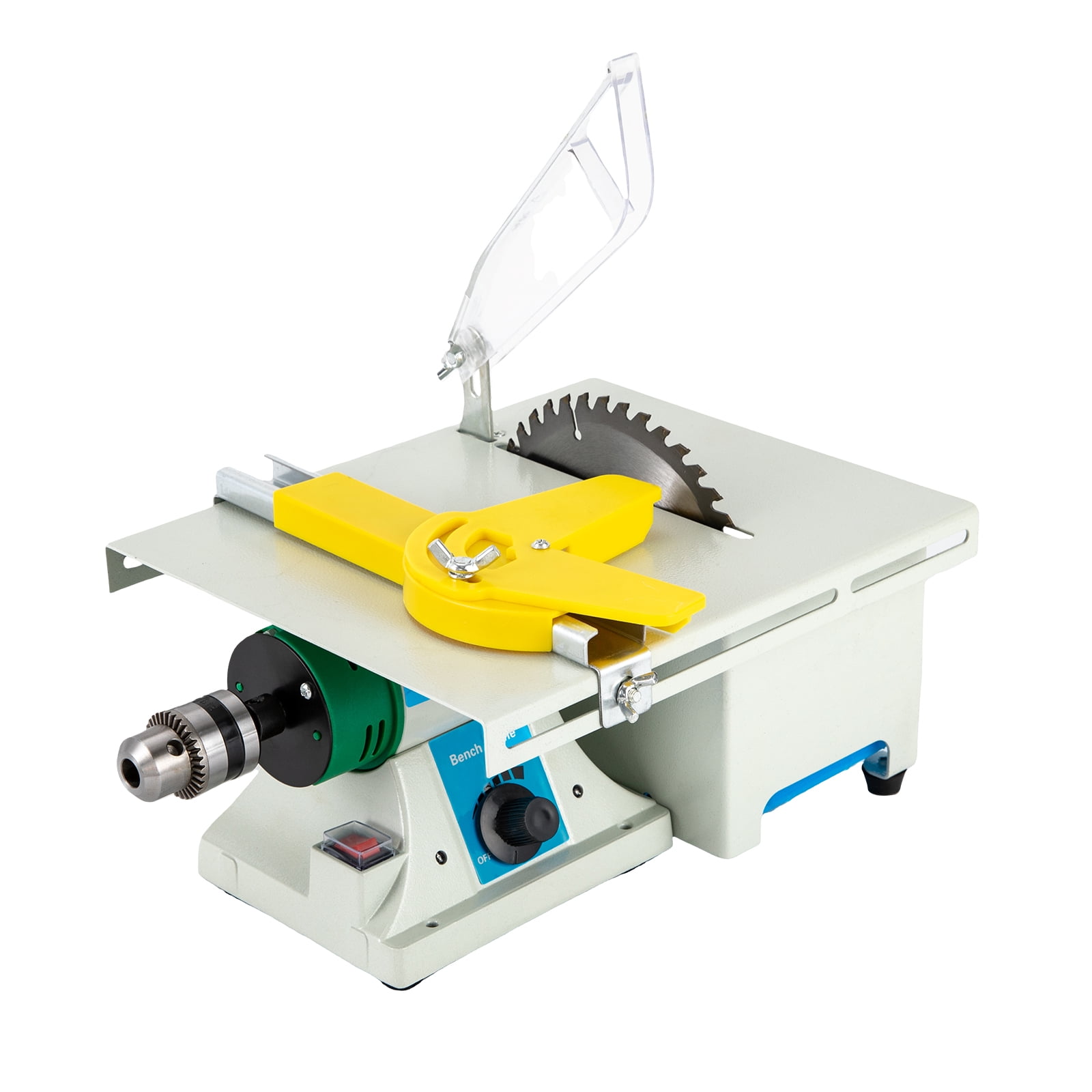 Dwellnix Table Saw 5-in-1 Bench Grinder with 750W Copper Motor, 6" Saw Blades, Adjustable Speed, Ideal for Polishing, Cutting, Grinding, and Carving