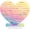 Iridescent, variant on Heart-Shaped Acrylic Earring Holder Stand for Studs & Dangles, Romantic Jewelry Organizer for All Ages, Vanity Dresser or Boutique Decorative Display Holds 75-80 Pairs with 171 Holes (Red)