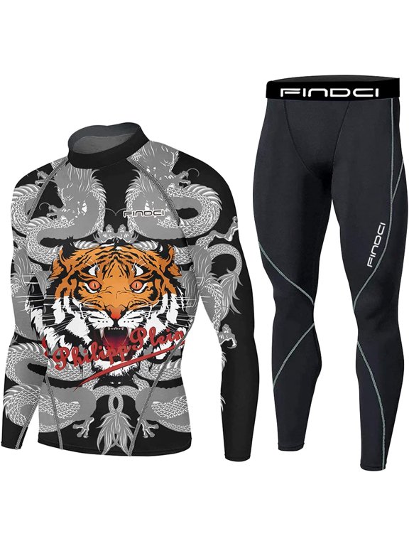 Men's Compression Sportswear Suits Gym Tights Training Boxing Rugby Clothing Jogging Sports Set Running Rashguard Tracksuit