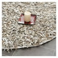 thumbnail image 5 of SAFAVIEH Mariam Leather Shag Area Rug, White, 8' x 10', 5 of 5