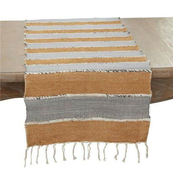 16 x 72 in. Boho Chic Fringe-Edged Table Runner, Terracotta
