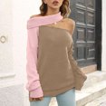 thumbnail image 2 of Lindreshi Sweaters for Women Trendy Clearance Women Casual Comfortable Fashion Pullover Long Sleeve V-Neck Sweater, 2 of 9