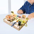 thumbnail image 1 of BELOVING Analog Steering Wheel Cognition Game Lights Switch Busy Board Montessori Toy, 1 of 10