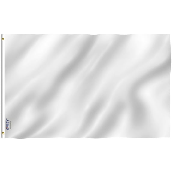 Anley Fly Breeze 4x6 Foot Solid White Flag - Plain White Flags