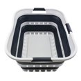 thumbnail image 1 of SAMMART Cesta plegable de plástico para la colada de 42 L (11 galones) – Contenedor/organizador de almacenamiento plegable – Cesta/cesta para ahorrar espacio (1 gris/gris pizarra), 1 of 5