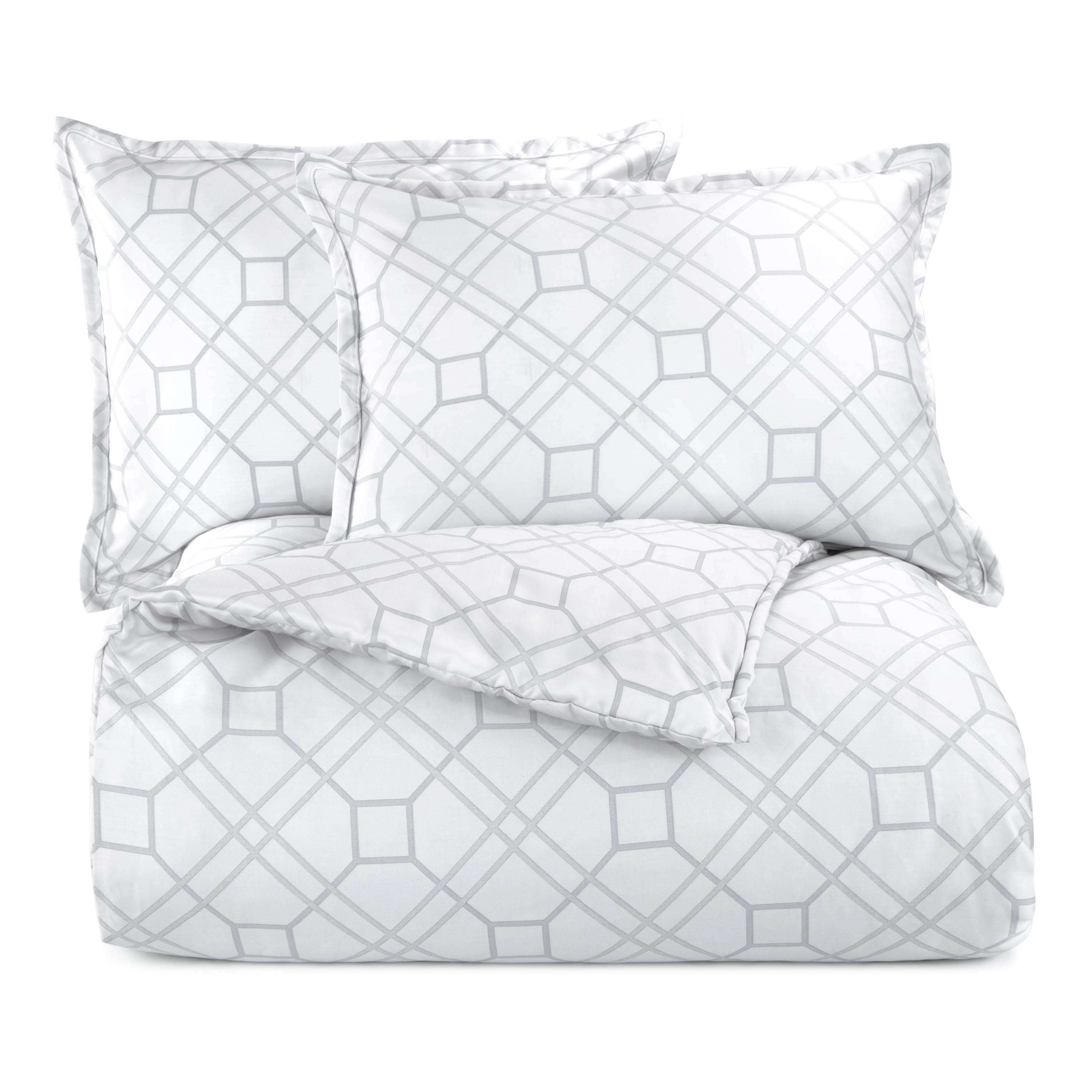 Atelier Martex Trellis Full/Queen Light Gray Comforter Set