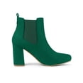 thumbnail image 3 of BLISSFUL STEP Women's Round Toe Block Heels Chelsea Ankle Boots, 3 of 7