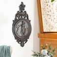 thumbnail image 4 of Sungmor Ornate Cast Iron Wall Art Plaque, Classical Woman Relief in French Country Style, Decorative Wall Sculpture - Vintage Hanging Decor for Home, Garden, or Patio, Rustic Black Finish, 4 of 8