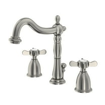 Kingston Brass KB1978BEX Essex Widespread Bathroom Faucet with Plastic Pop-Up, Brushed Nickel
