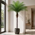 thumbnail image 5 of 7ft Artificial Phoenix Palm Tree, Faux Coconut Silk Tropical Fake Palm Plant for Indoor Outdoor Home Office Patio Bathroom Pool Coastal Decor(Set of 2), 5 of 9