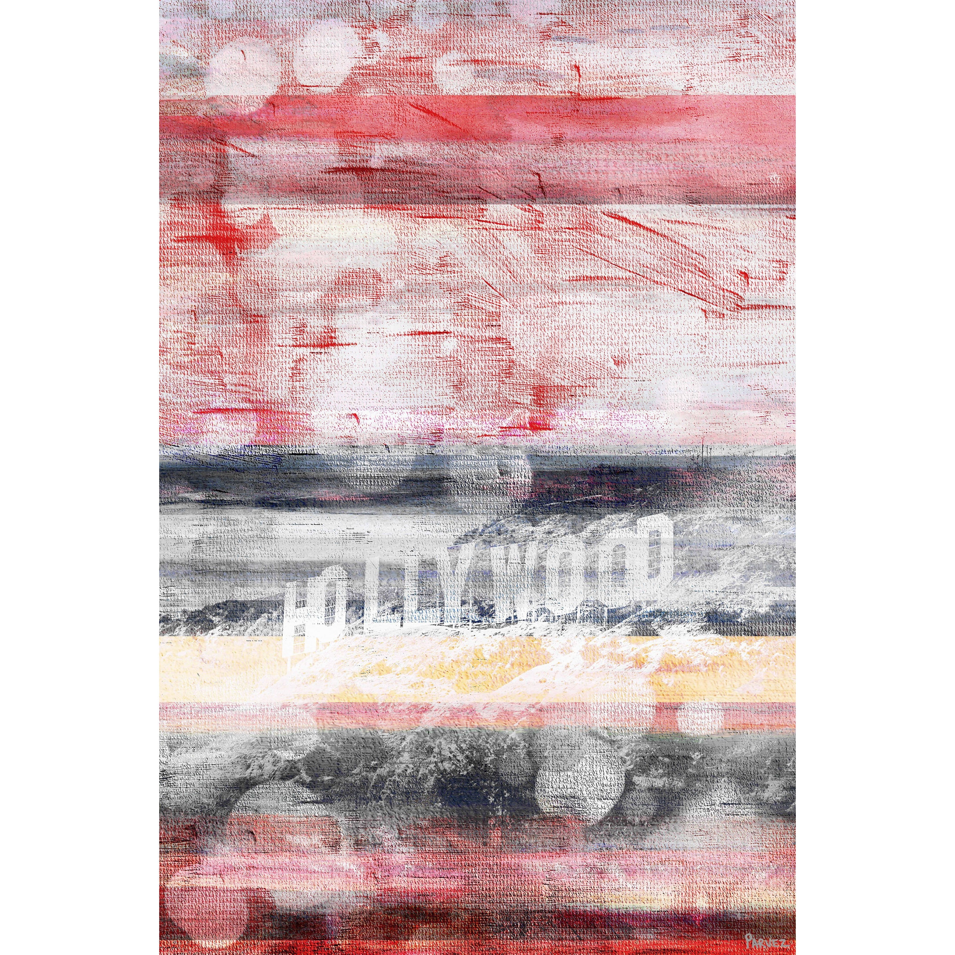 Parvez Taj  - "Hollywood Colors" Print on Canvas 30 x 45