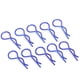 thumbnail image 5 of Estrela 10 clips de metal para carcasa de coche RC de 0.512 in en forma de R para coche RC 1/5 1/6 1/8 1/10 (azul), 5 of 8