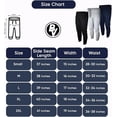 thumbnail image 5 of BROOKLYN VERTICAL Mens 3 Pack Fleece Active Jogger Sweatpants with Zipper Pocket and Drawstring Size S-2XL, 5 of 6